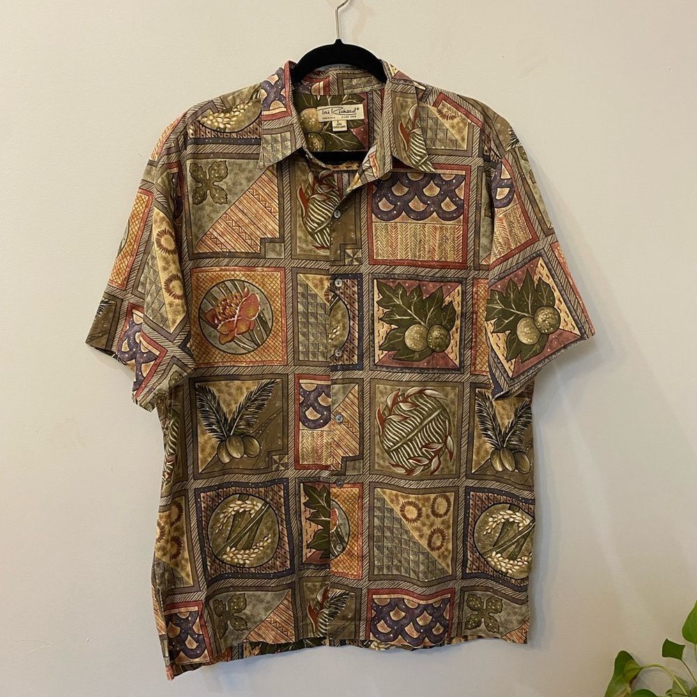 Tori Richard 100% Cotton Lawn Short Sleeve Shirts Men Size L